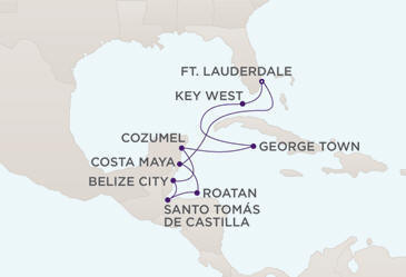 Cruises Around The World Map - Regent Seven Seas Navigator 2028 Cruises