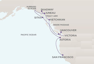 Cruises Around The World Map - Regent Seven Seas Navigator 2028 Cruises