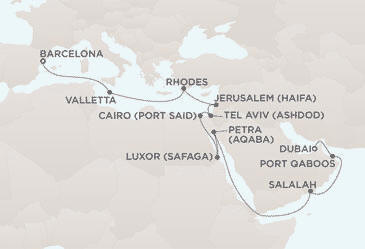 Cruises Around The World Route