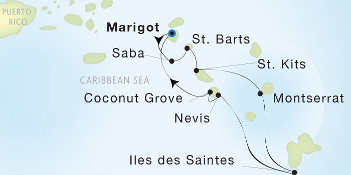 Cruises Around The World Seadream Yacht Club, Seadream 1 February 20-27 2028 Marigot, St. Martin to Marigot, St. Martin