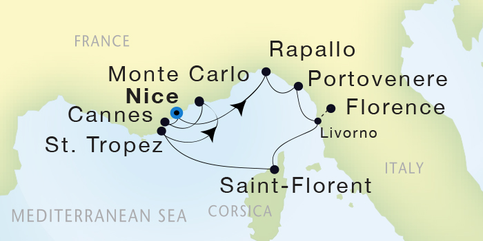 Cruises Around The World Seadream Yacht Club, Seadream 1 May 22-30 2028Nice, France to Nice, France