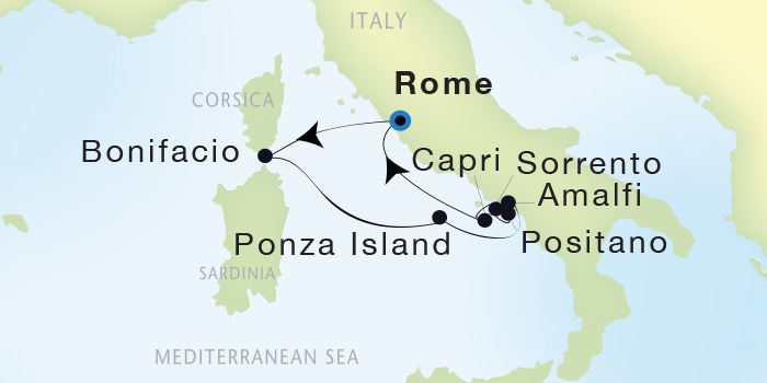 Cruises Around The World Seadream Yacht Club, Seadream 1 September 3-10 2028 Civitavecchia (Rome), Italy to Civitavecchia (Rome), Italy