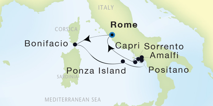 Cruises Around The World Seadream Yacht Club, Seadream 2 July 16-23 2028 Civitavecchia (Rome), Italy to Civitavecchia (Rome), Italy