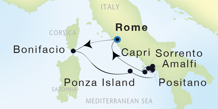 Cruises Around The World Seadream Yacht Club, Seadream 2 June 4-11 2028 Civitavecchia (Rome), Italy to Civitavecchia (Rome), Italy