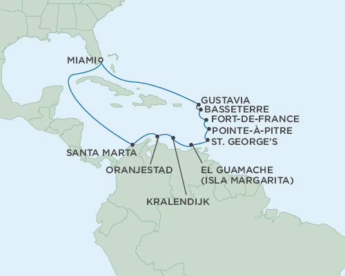 Cruises Around The World Seven Seas Mariner March 25 April 8 2028 Miami, Florida to Miami, Florida