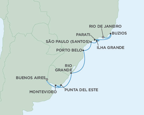 Cruises Around The World Seven Seas Mariner February 21 March 25 2028 Buenos Aires, Argentina to Rio de Janeiro, Brazil