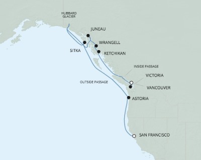 Cruises Around The World Seven Seas Mariner - RSSC May 13-24 2026 Cruises San Francisco, CA, United States to Vancouver, Canada