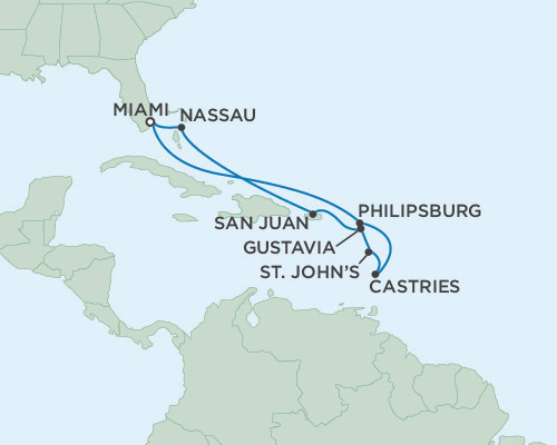Cruises Around The World Seven Seas Navigator January 10-20 2028 Miami, Florida to Miami, Florida