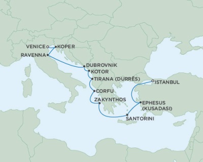 Cruises Around The World Seven Seas Navigator July 25 August 6 2028 Istanbul, Turkey to Venice, Italy