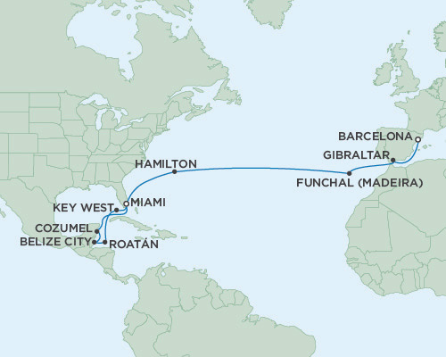 Cruises Around The World Seven Seas Navigator March 10-31 2028 Miami, Florida to Barcelona, Spain