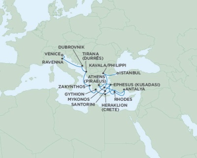 Cruises Around The World Seven Seas Navigator May 27 June 13 2028 Venice, Italy to Istanbul, Turkey