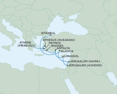 Cruises Around The World Seven Seas Navigator September 15-26 2028 Istanbul, Turkey to Athens (Piraeus), Greece