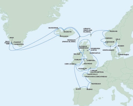 Cruises Around The World Seven Seas Voyager June 6 July 23 2028 London (Southampton), England to Copenhagen, Denmark