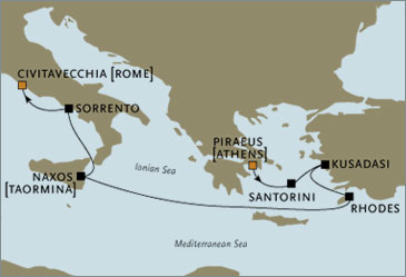 Cruises Around The World Deluxe Cruises - Seven Seas Navigator 2028 Athens to Rome October