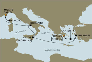 Cruises Around The World Monte Carlo To Athens