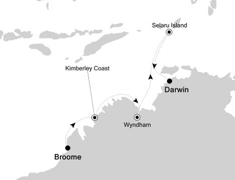 Cruises Around The World Silversea Silver Discoverer April 27 May 7 2028 Broome to Darwin