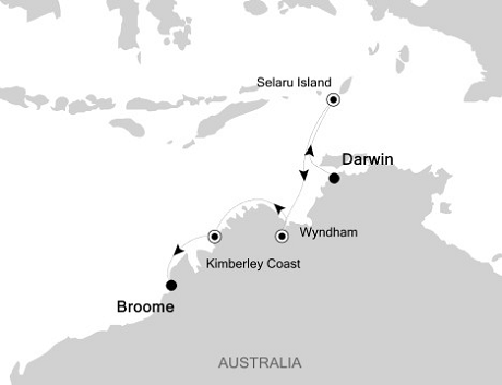 Cruises Around The World Silversea Silver Discoverer May 7-17 2028 Darwin, Australia to Broome, Australia