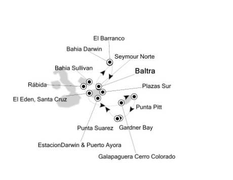 Cruises Around The World Silversea Silver Galapagos May 7-14 2028 Baltra, Galapagos to Baltra, Galapagos