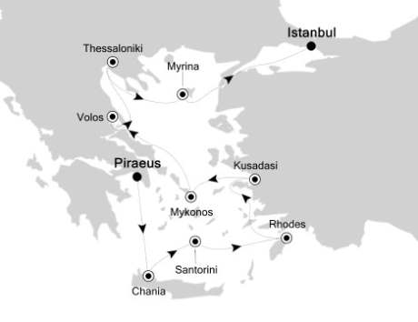 Cruises Around The World Silversea Silver Spirit June 27 July 6 2026 Piraeus, Greece to Istanbul, Turkey