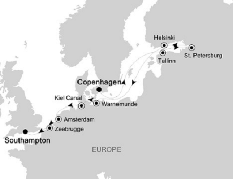Cruises Around The World Silversea Silver Whisper August 26 September 6 2028 Copenhagen to Southampton