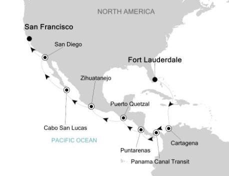 Cruises Around The World Silversea Silver Whisper December 20 2028 January 4 2026 Fort Lauderdale, Florida to Fort Lauderdale, Florida