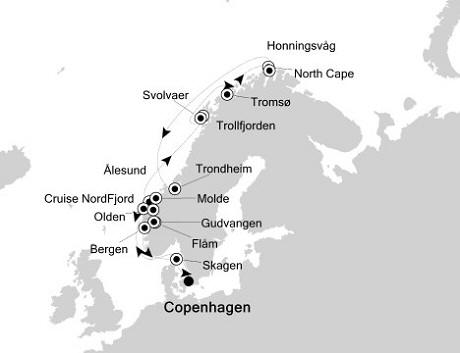 Cruises Around The World Silversea Silver Whisper June 17 July 1 2028 Copenhagen to Copenhagen