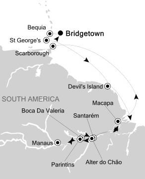 Cruises Around The World Silversea Silver Whisper November 13 December 1 2026 Bridgetown, Barbados to Bridgetown, Barbados