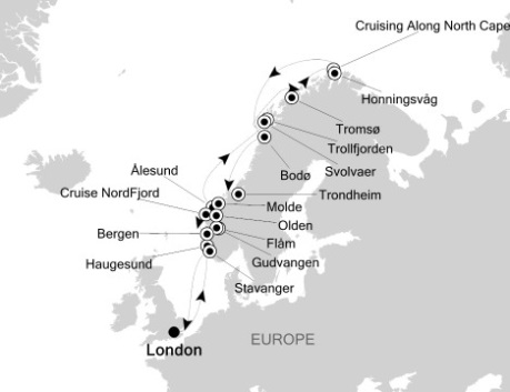 Cruises Around The World Silversea Silver Wind July 14-31 2026 London, United Kingdom to London, United Kingdom