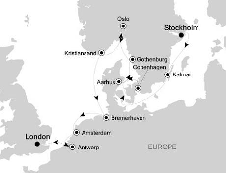 Cruises Around The World Silversea Silver Wind July 9-21 2028 Stockholm to London (Tower Bridge)